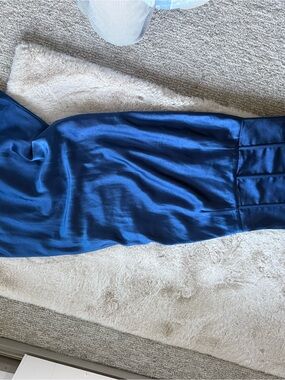 REVOLVE Satin Royal Blue Midi Dress